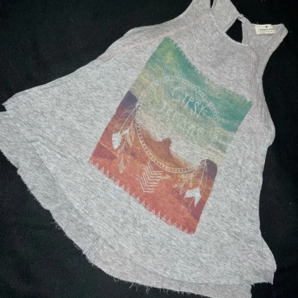 GYPSY DREAMS FRAYED TANK - Picture 11 of 15